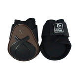 Light weight young horse (FEI legal) fetlock boot featuring dilatant foam impact protection. Brown
