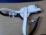 White Fusion Leather Harness- small