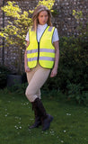 Yellow unisex High Visibility Vest Large or Medium