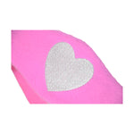 Hy Heart Fleece Head Collar Pink Silver Heart
